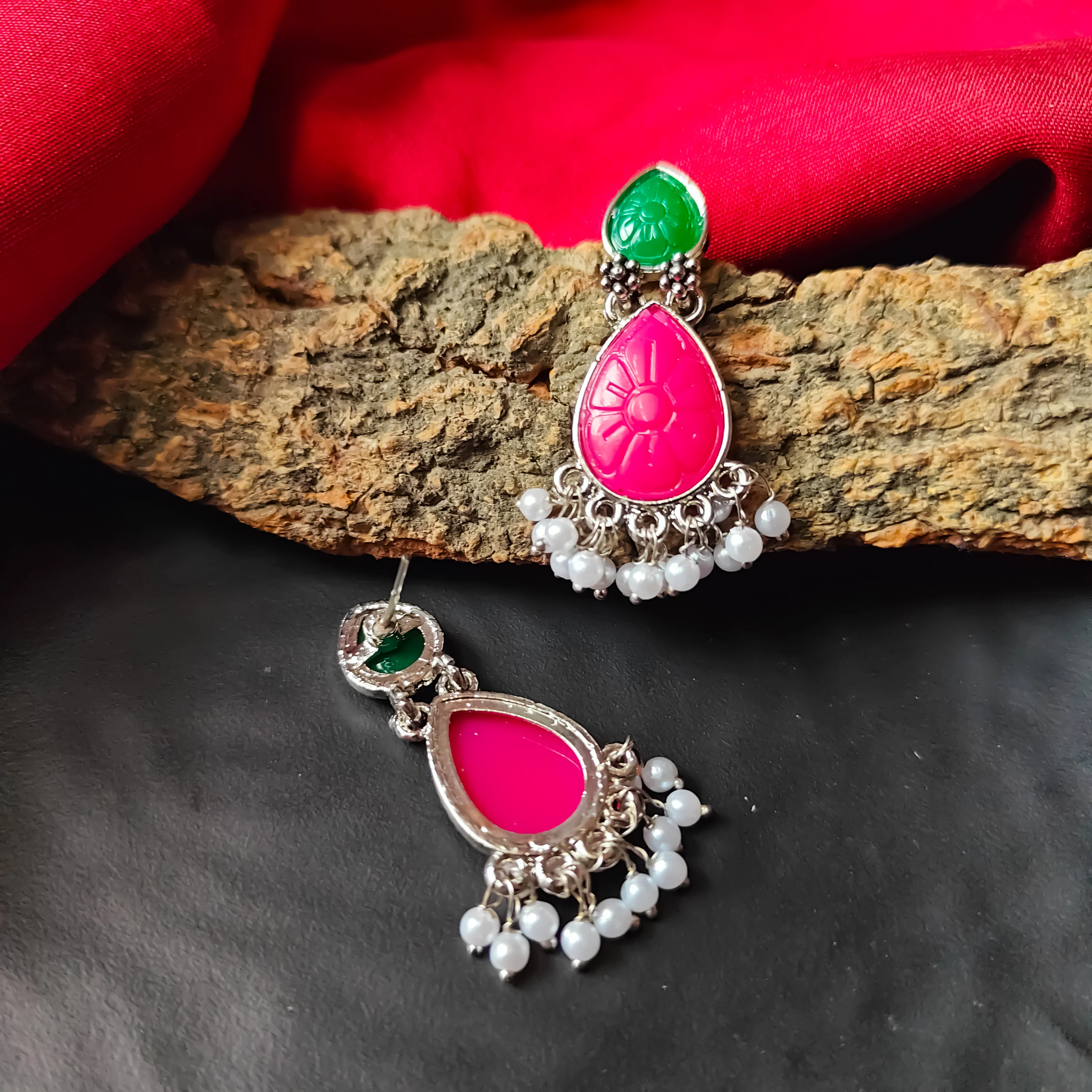 Candy Leaf Drop Daily Wear Earrings - Image 5