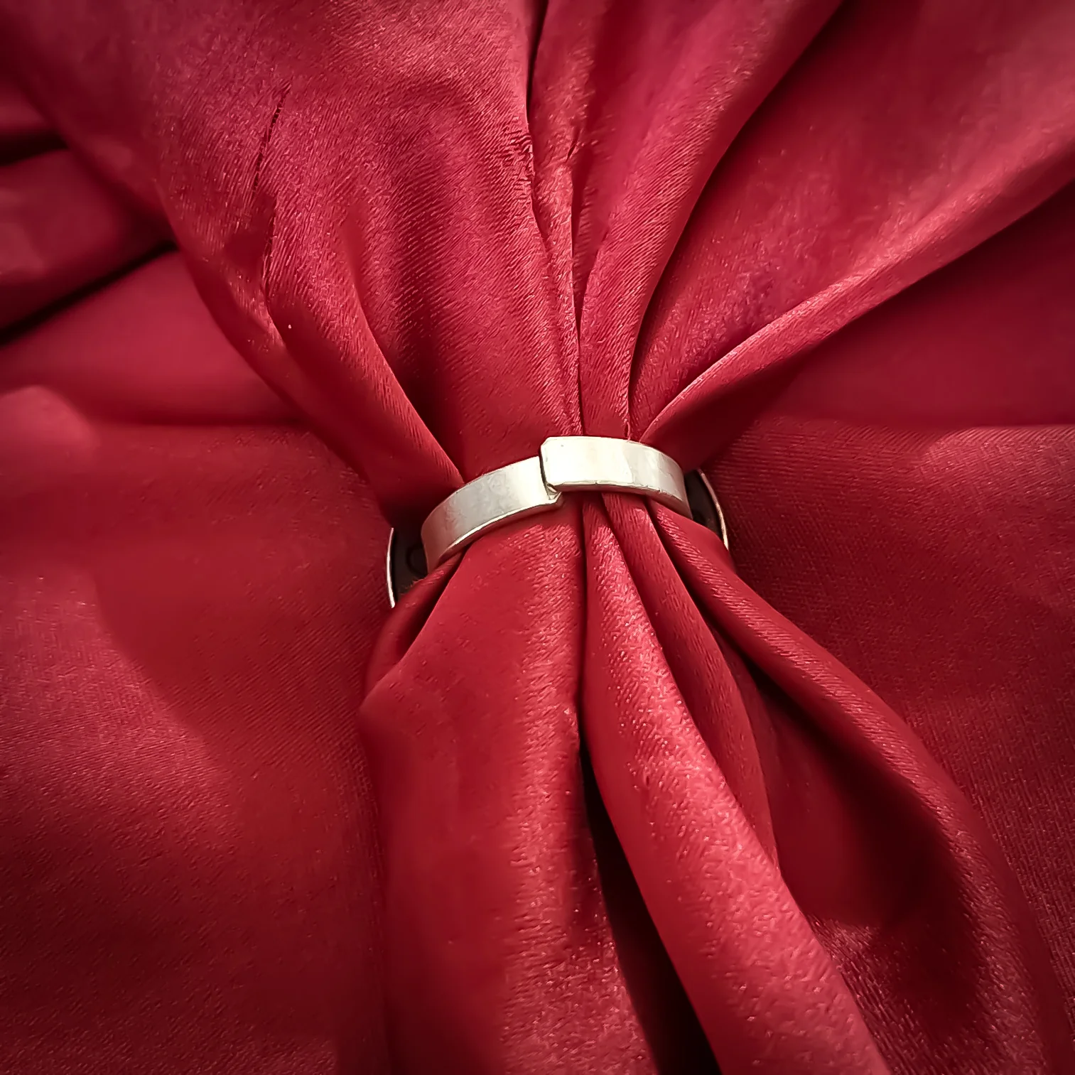 Silver Cut Work Adjustable Ring - Image 3