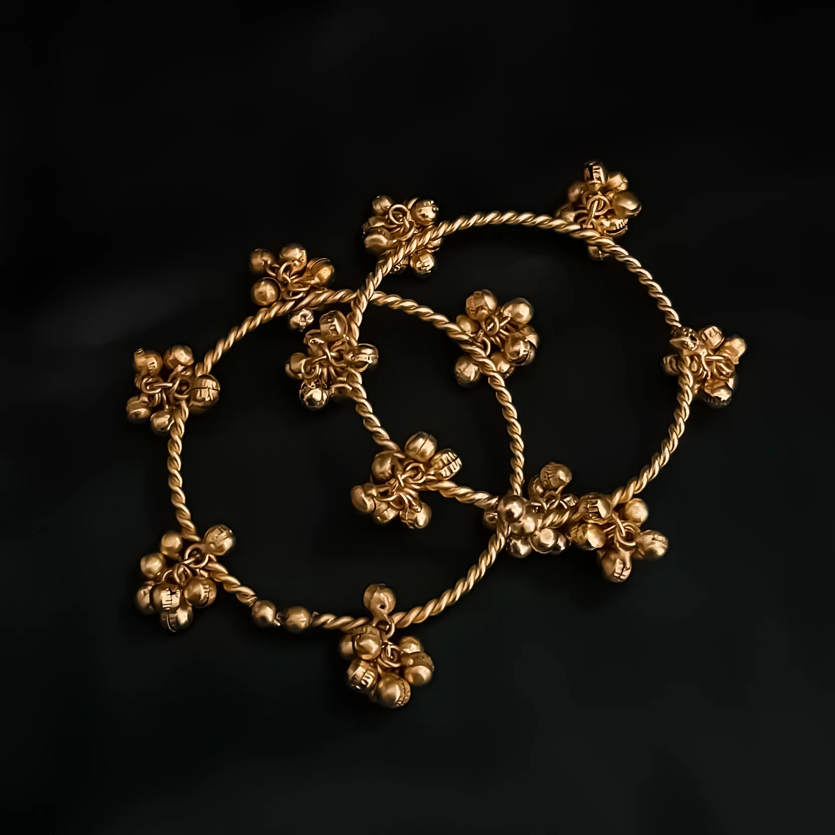 Karishma Kashmiri Adjustable Gunghroo Openanble Bangle/Kada (Pair)