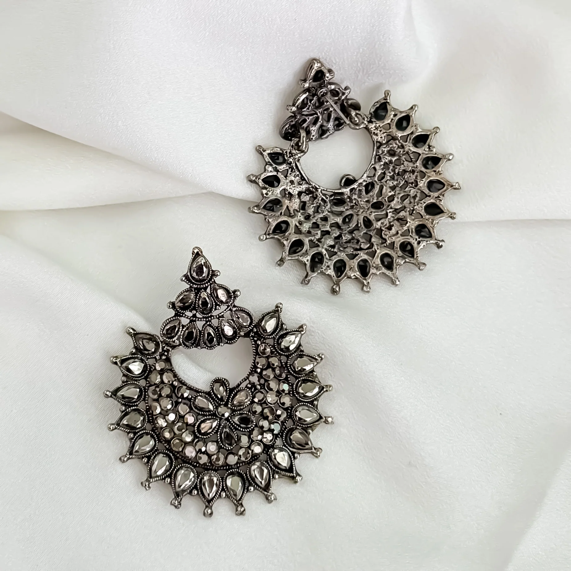 Lekha Zircon Black Stud Earrings - Image 3