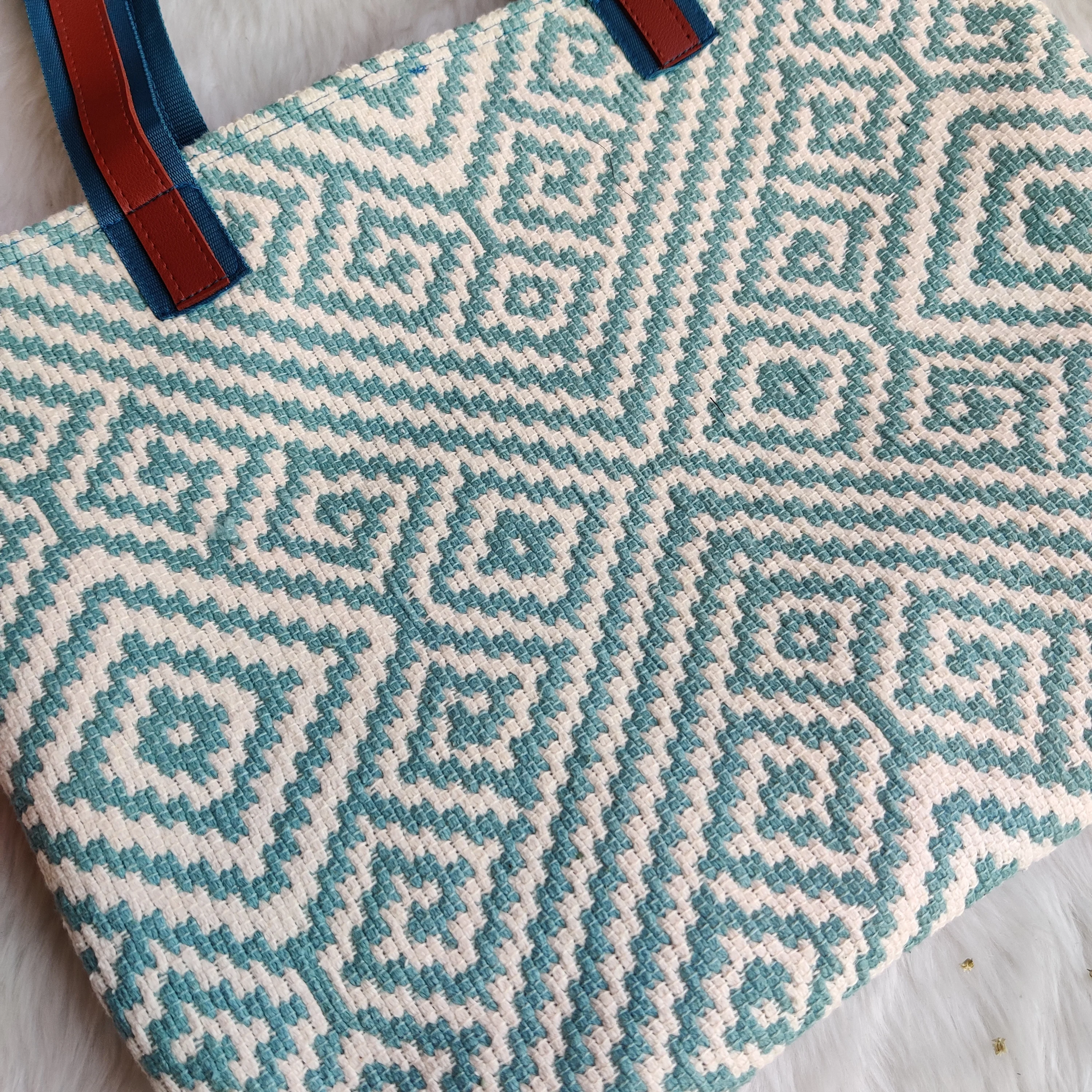 TURQUOISE TANTRUM LAPTOP TOTE BAG - Image 4
