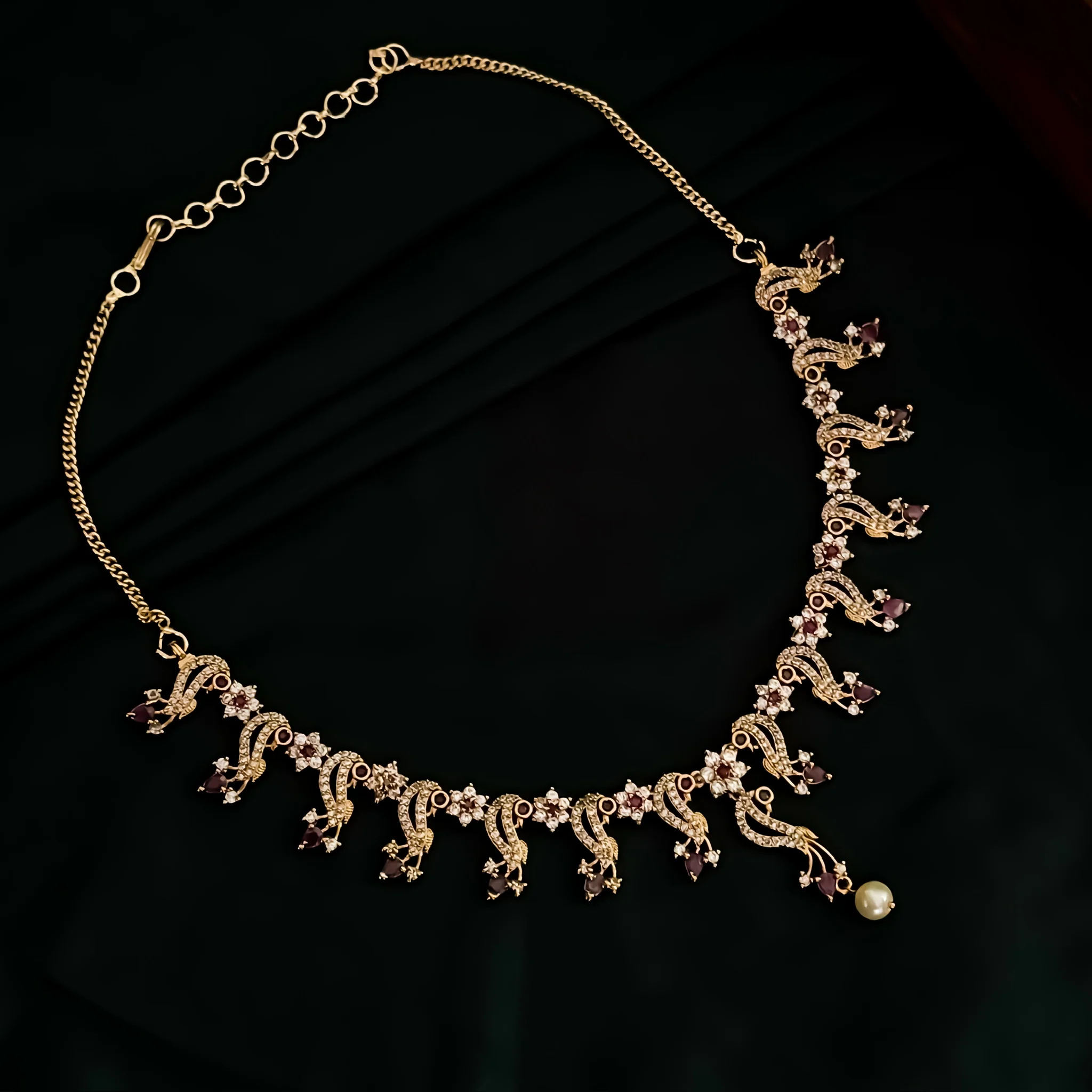 Peacock Pallete AD Necklace Set - Image 3