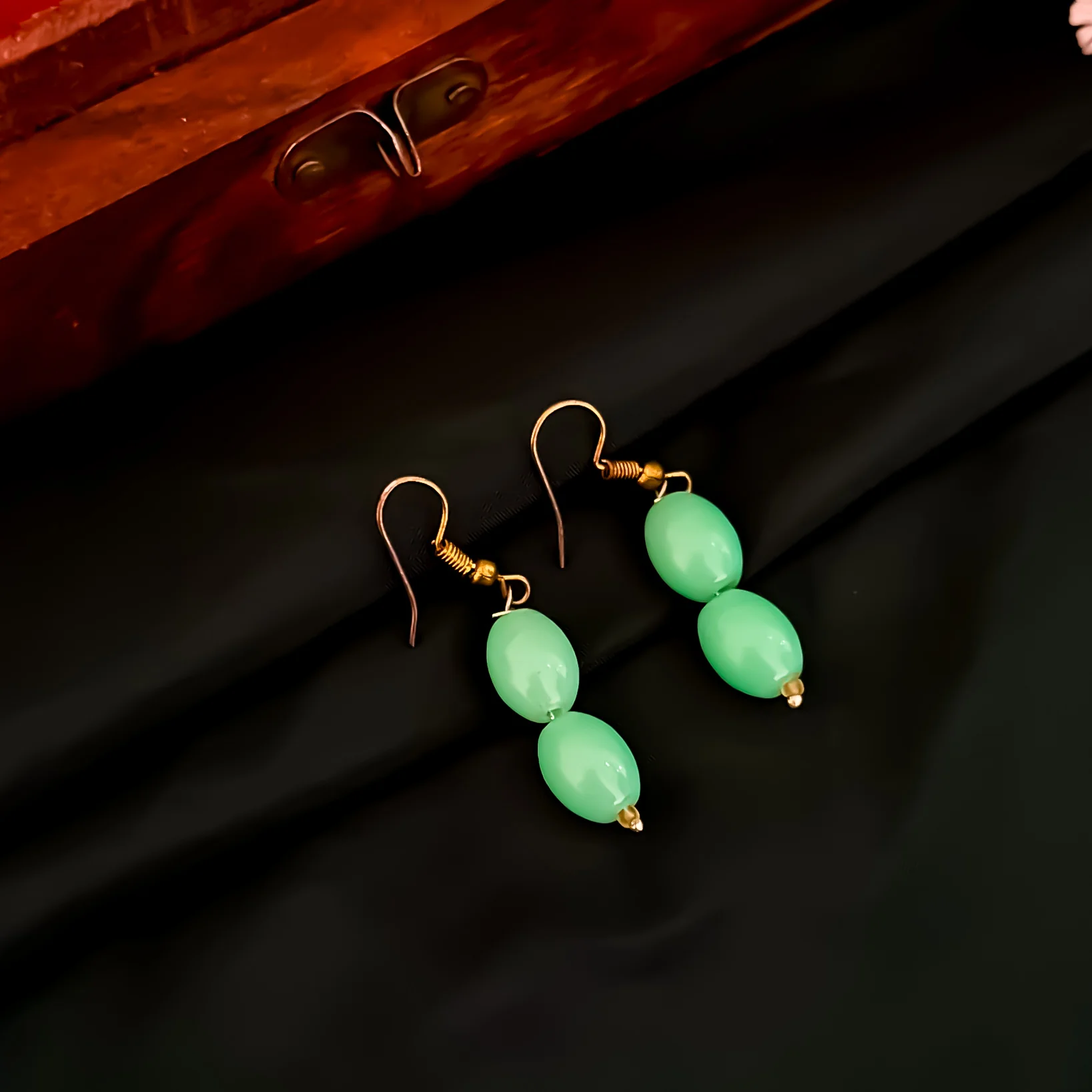 Sleek Pearl Choker Set - Mint Green - Image 3